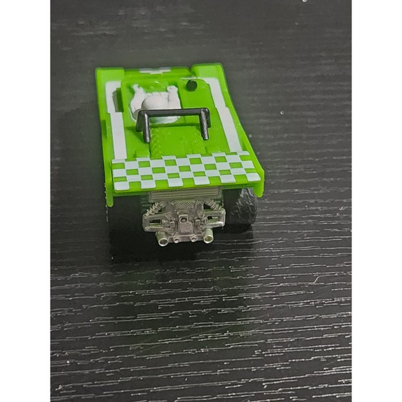 Vintage 1977 Ideal TCR Slot Car Jam Car Lime Green Checkered Flag #10 - Picture 3 of 5
